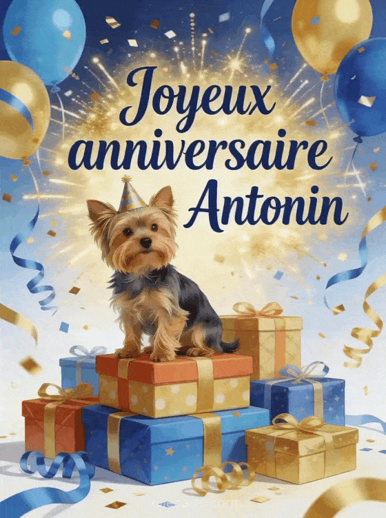 Joyeux anniversaire Antonin - Carte joyeux anniversaire antonin