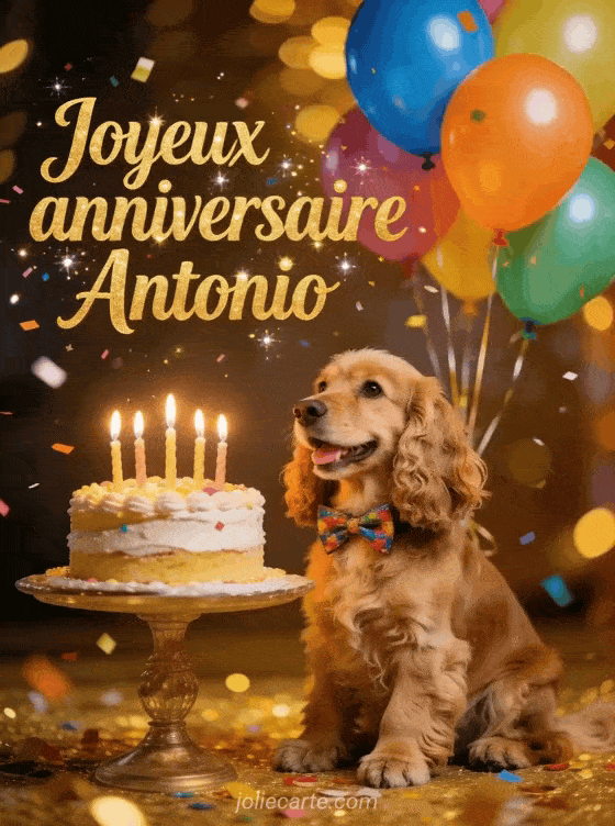 Joyeux anniversaire Antonio - Carte joyeux anniversaire antonio gratuite