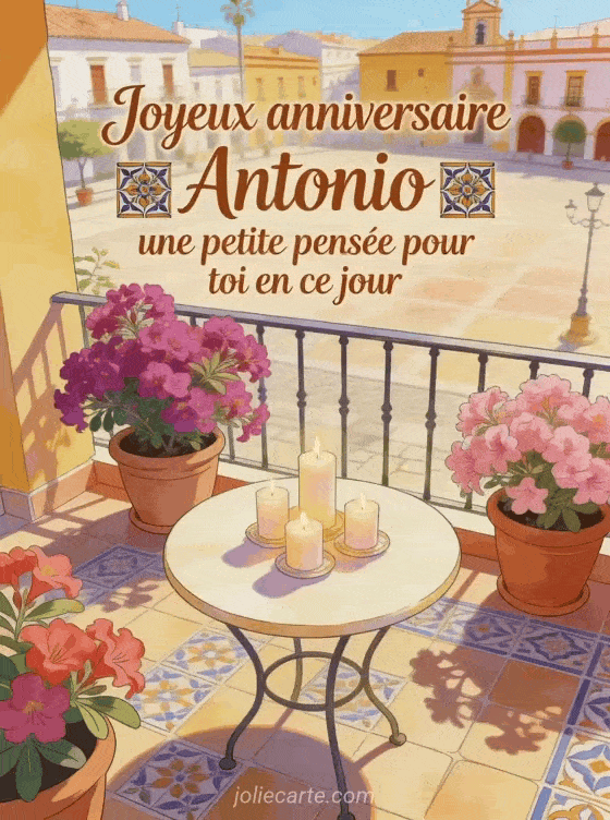 Joyeux anniversaire Antonio - Carte joyeux anniversaire antonio
