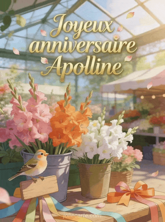 Joyeux anniversaire Apolline - Carte joyeux anniversaire apolline