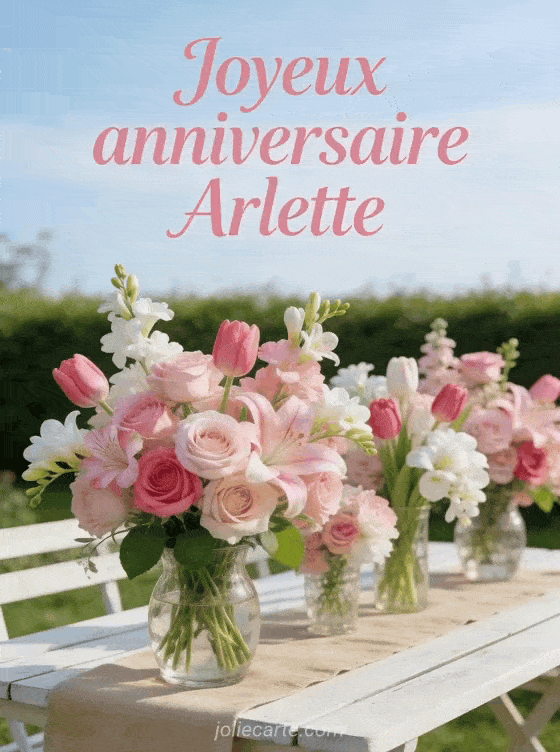 Joyeux anniversaire Arlette - Joyeux anniversaire arlette fleurs