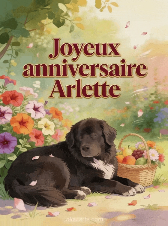 Joyeux anniversaire Arlette - Carte joyeux anniversaire arlette