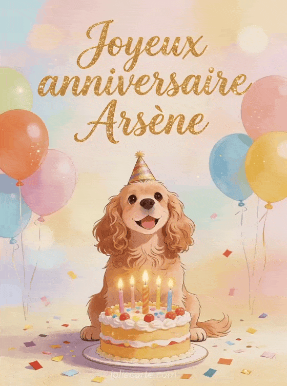Joyeux anniversaire Arsène - Carte joyeux anniversaire arsene