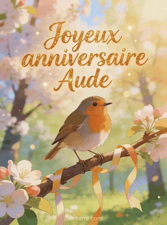 Joyeux anniversaire Aude - Carte joyeux anniversaire aude gratuite