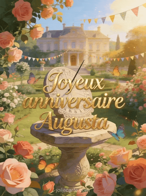 Joyeux anniversaire Augusta - Carte joyeux anniversaire augusta gratuite