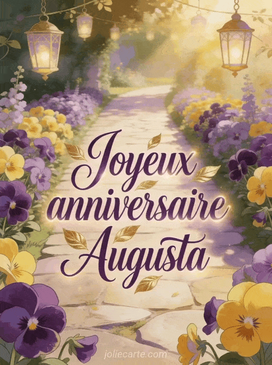 Joyeux anniversaire Augusta - Carte joyeux anniversaire augusta