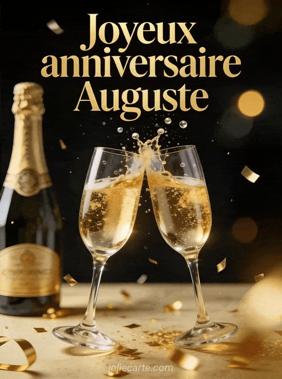 Joyeux anniversaire Auguste - Auguste champagne