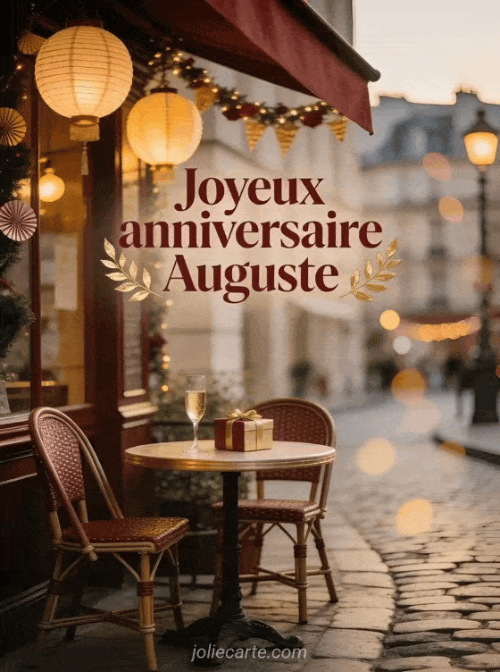 Joyeux anniversaire Auguste - Carte joyeux anniversaire auguste