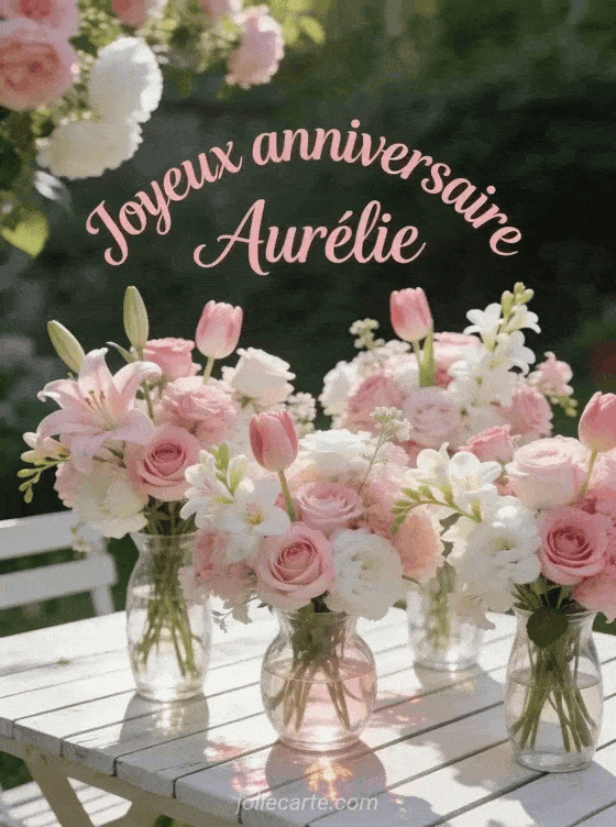 Joyeux anniversaire Aurélie - Joyeux anniversaire aurelie fleurs
