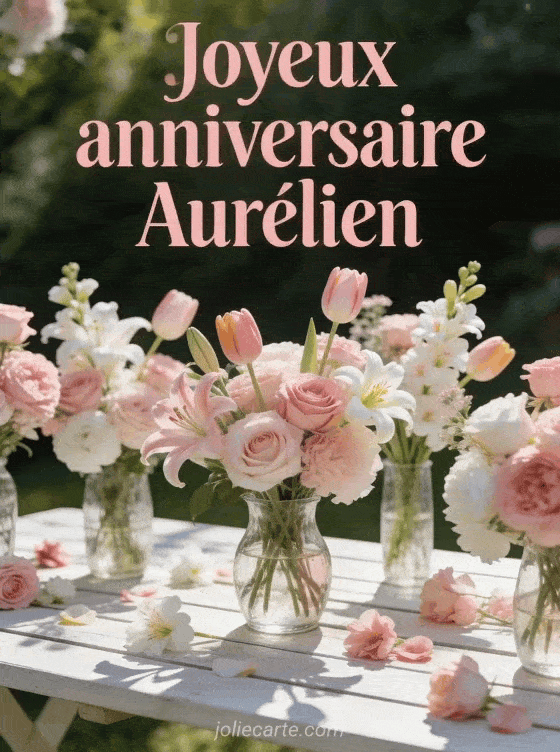 Joyeux anniversaire Aurelien - Aurelien fleurs