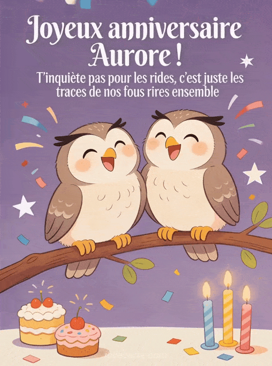 Joyeux anniversaire Aurore - Aurore rigolo