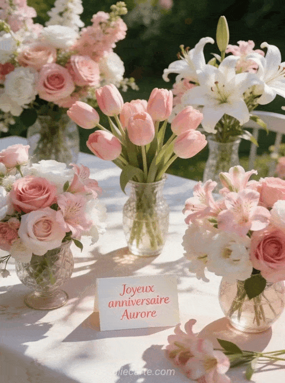 Joyeux anniversaire Aurore - Joyeux anniversaire aurore fleurs