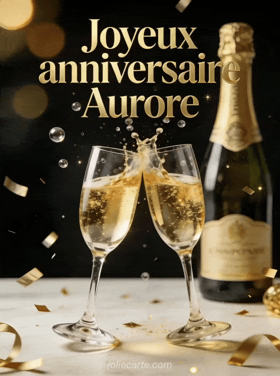 Joyeux anniversaire Aurore - Joyeux anniversaire aurore champagne