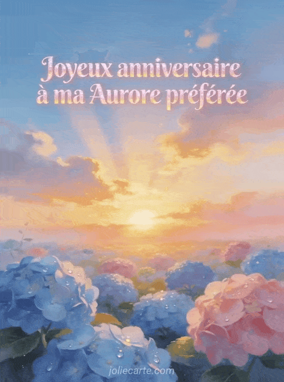 Joyeux anniversaire Aurore - Carte joyeux anniversaire aurore gratuite