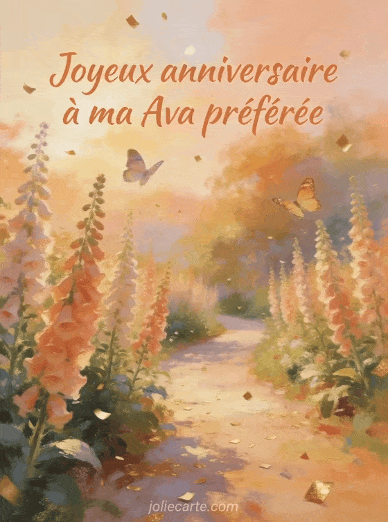 Joyeux anniversaire Ava - Carte joyeux anniversaire ava