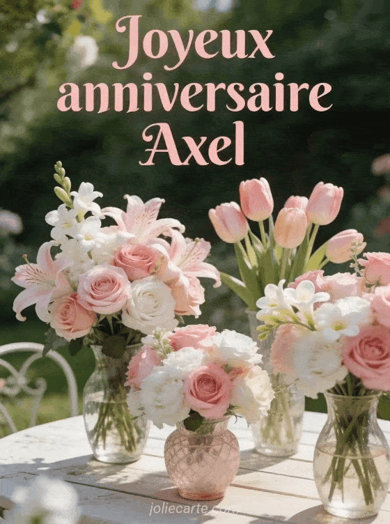 Joyeux anniversaire Axel - Axel fleurs