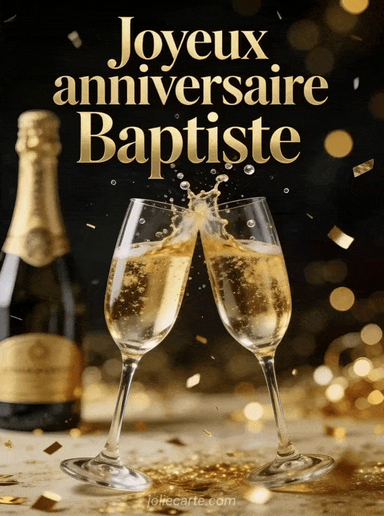 Joyeux anniversaire Baptiste - Baptiste champagne
