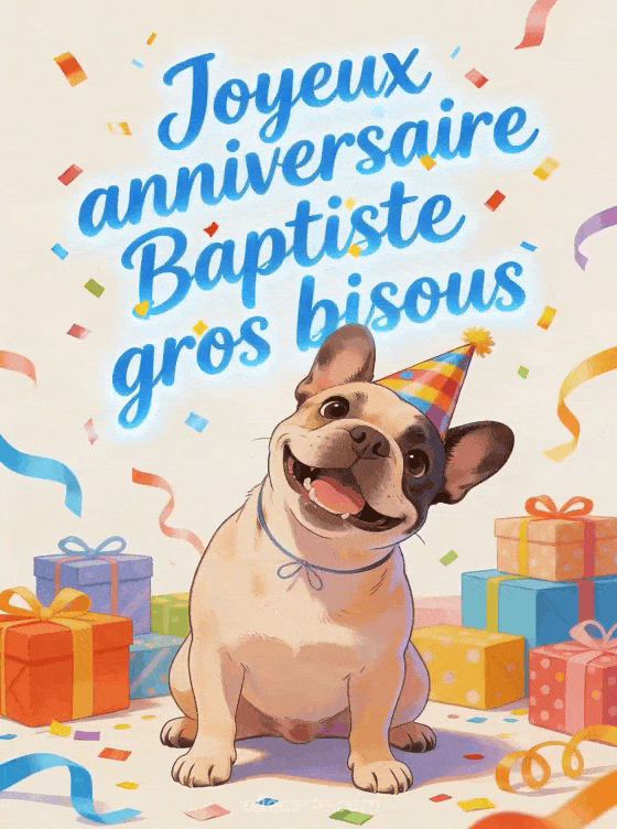 Joyeux anniversaire Baptiste - Joyeux anniversaire baptiste gros bisous