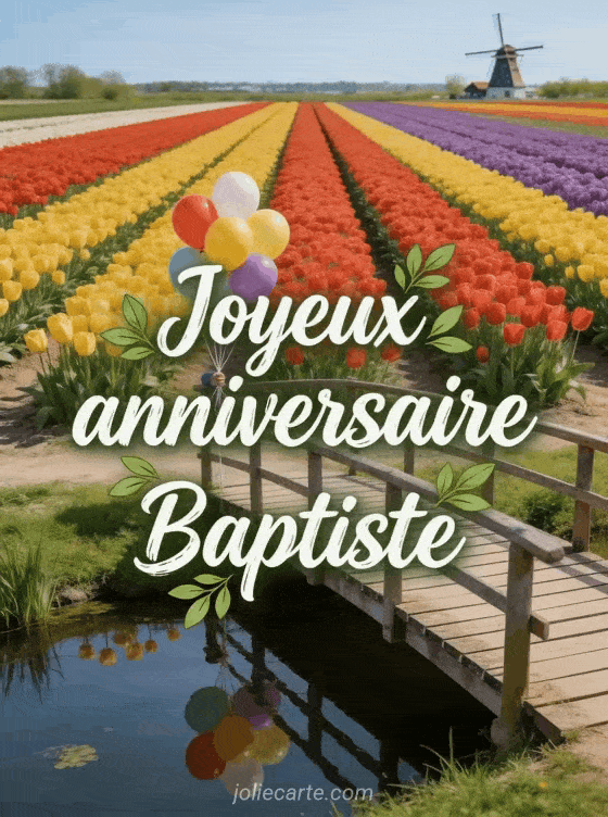 Joyeux anniversaire Baptiste - Carte joyeux anniversaire baptiste