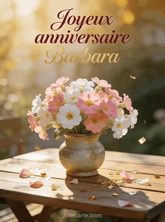 Joyeux anniversaire Barbara - Carte joyeux anniversaire barbara