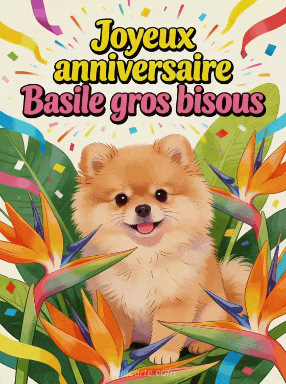 Joyeux anniversaire Basile - Joyeux anniversaire basile gros bisous