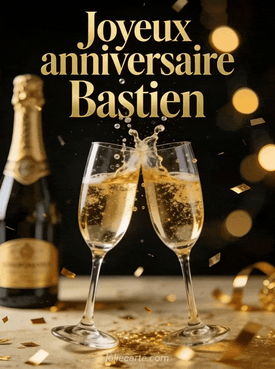 Joyeux anniversaire Bastien - Bastien champagne