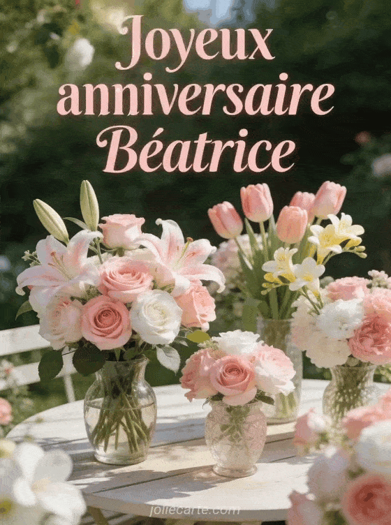 Joyeux anniversaire Beatrice - Beatrice fleurs
