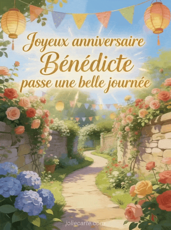 Joyeux anniversaire Bénédicte - Joyeux anniversaire benedicte gif