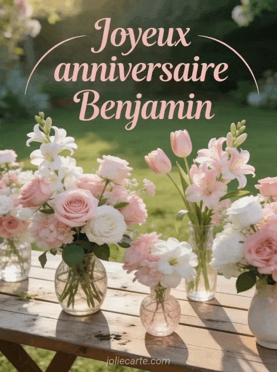 Joyeux anniversaire Benjamin - Joyeux anniversaire benjamin fleurs