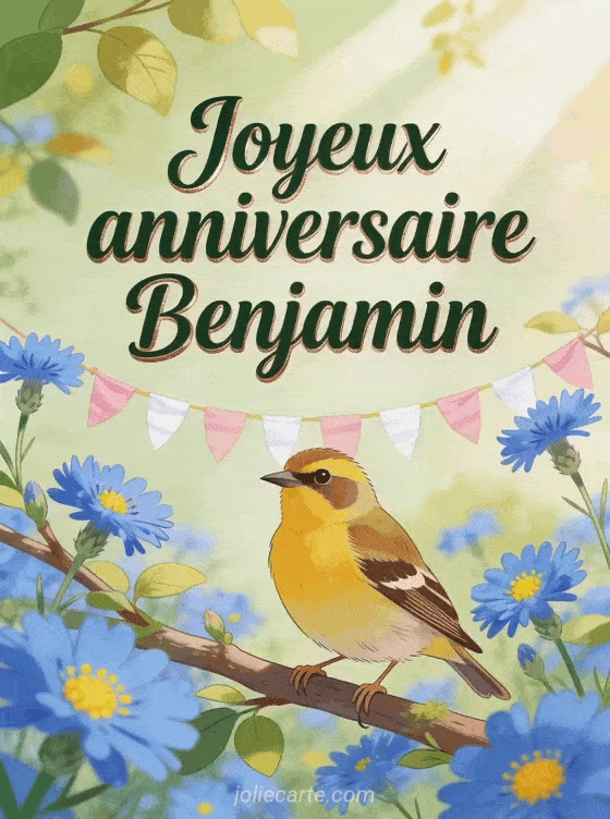 Joyeux anniversaire Benjamin - Carte joyeux anniversaire benjamin