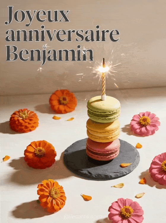 Joyeux anniversaire Benjamin - Carte joyeux anniversaire benjamin gratuite