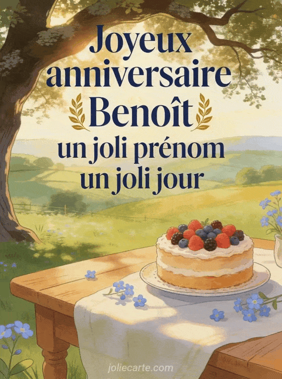 Joyeux anniversaire Benoît - Jolie carte joyeux anniversaire benoit