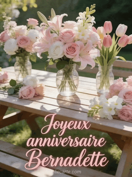 Joyeux anniversaire Bernadette - Joyeux anniversaire bernadette fleurs