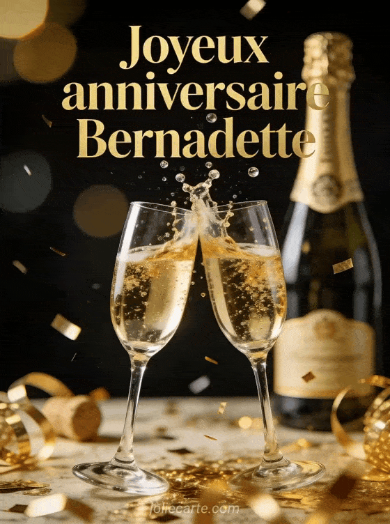 Joyeux anniversaire Bernadette - Joyeux anniversaire bernadette champagne