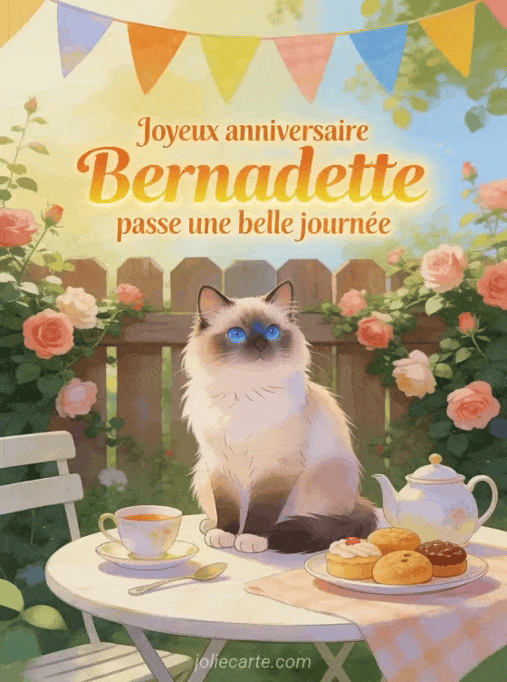 Joyeux anniversaire Bernadette - Carte joyeux anniversaire bernadette gratuite