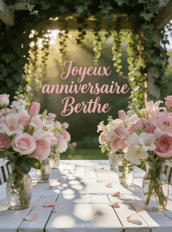 Joyeux anniversaire Berthe - Berthe fleurs