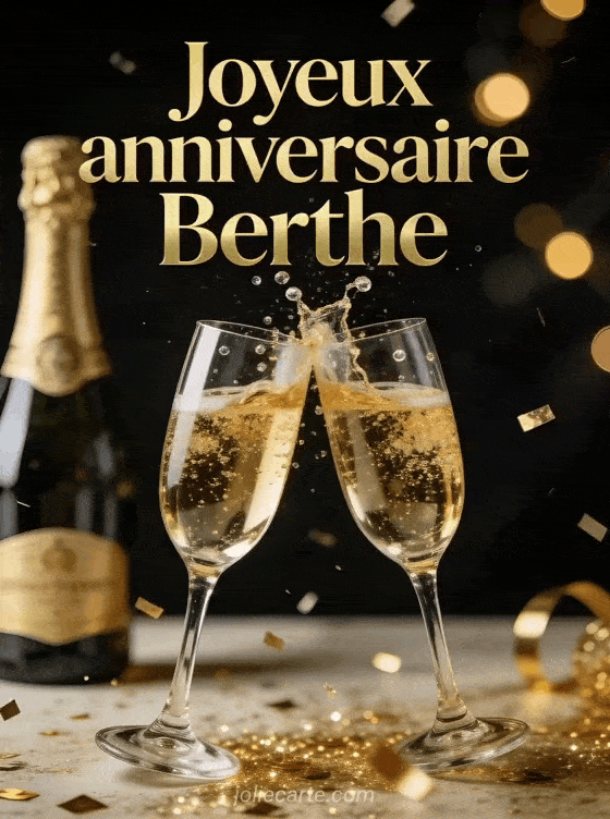 Joyeux anniversaire Berthe - Berthe champagne