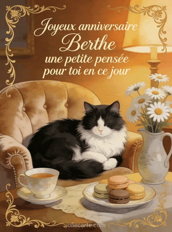 Joyeux anniversaire Berthe - Joyeux anniversaire berthe chat