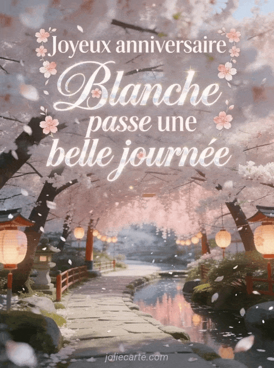 Joyeux anniversaire Blanche - Joyeux anniversaire blanche gif anime
