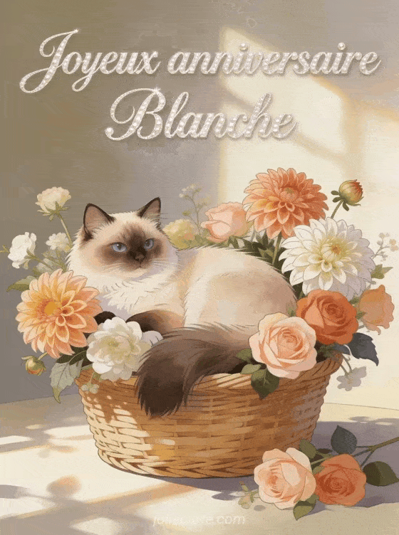 Joyeux anniversaire Blanche - Joyeux anniversaire blanche fleurs