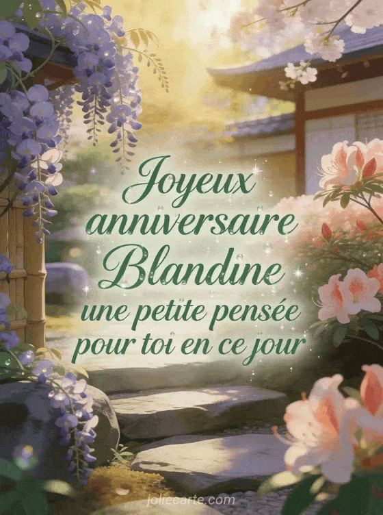 Joyeux anniversaire Blandine - Carte joyeux anniversaire blandine gratuite