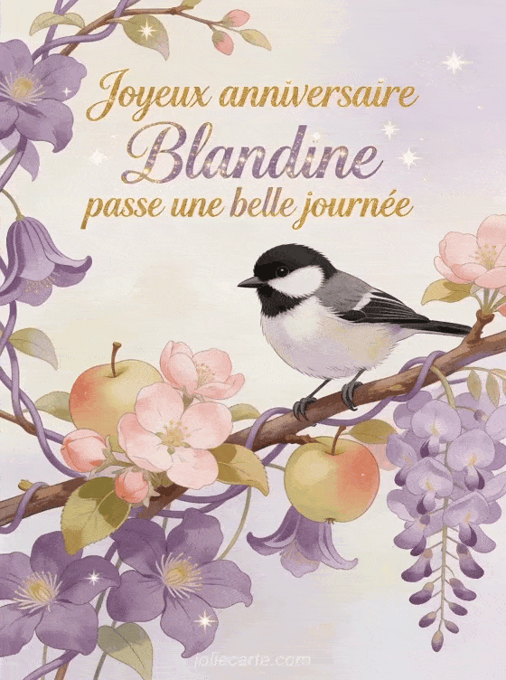 Joyeux anniversaire Blandine - Carte joyeux anniversaire blandine