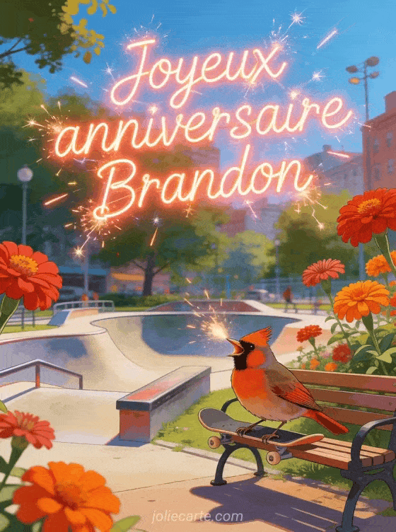 Joyeux anniversaire Brandon - Carte joyeux anniversaire brandon gratuite