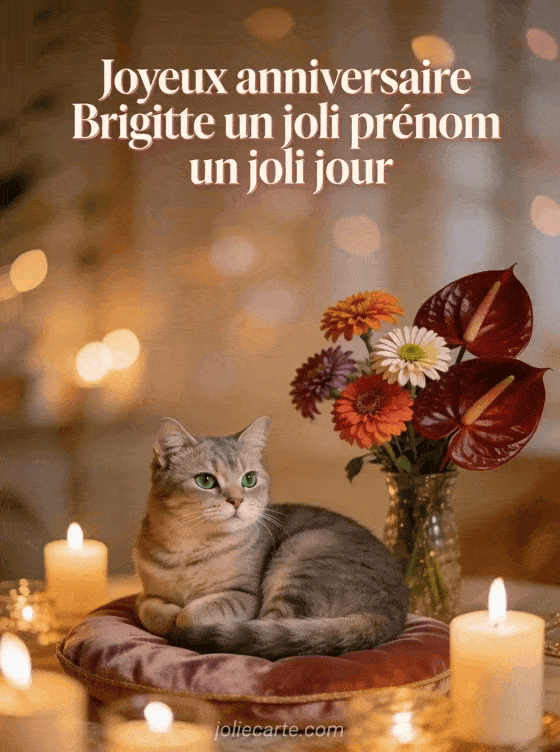 Joyeux anniversaire Brigitte - Carte joyeux anniversaire brigitte