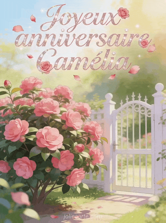 Joyeux anniversaire Camélia - Joyeux anniversaire camelia gif