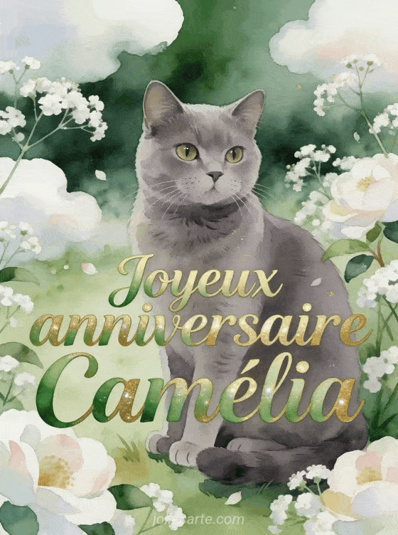 Joyeux anniversaire Camélia - Carte joyeux anniversaire camelia