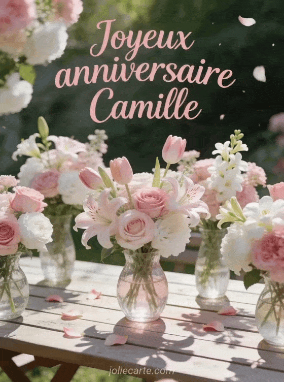 Joyeux anniversaire Camille - Joyeux anniversaire camille fleurs