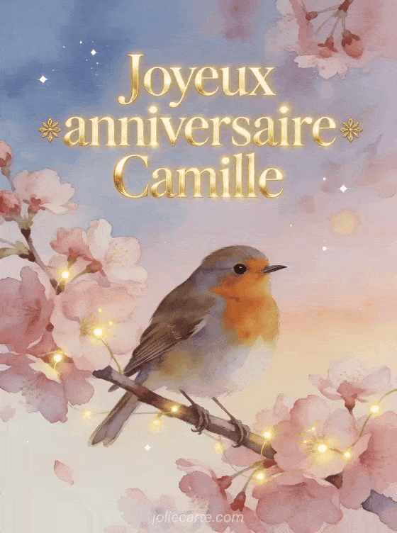 Joyeux anniversaire Camille - Carte joyeux anniversaire camille
