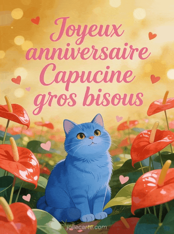 Joyeux anniversaire Capucine - Joyeux anniversaire capucine gros bisous
