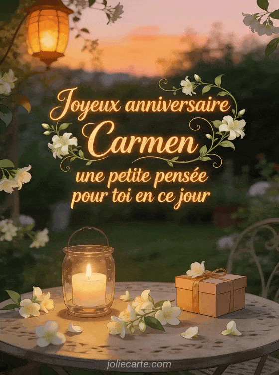 Joyeux anniversaire Carmen - Carte joyeux anniversaire carmen